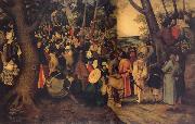 BRUEGHEL, Pieter the Younger The Testimony of John the Baptist oil on canvas
